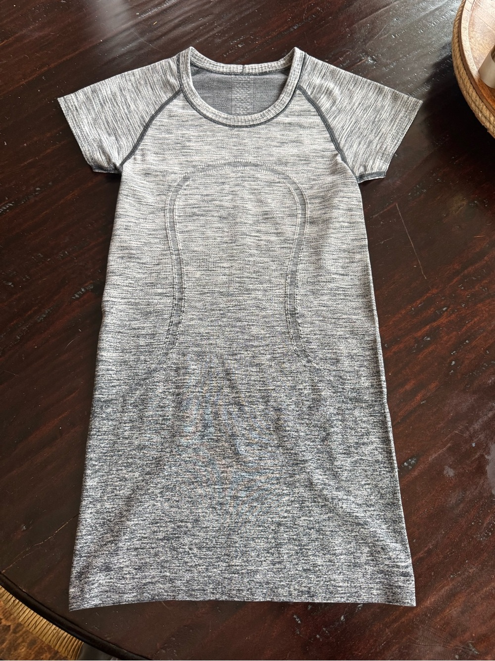 lululemon athletica Heathered Gray Short Sleeve Athletic Tee